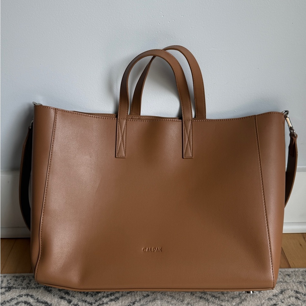 Calpak Haven Laptop Tote Bag in Toffee